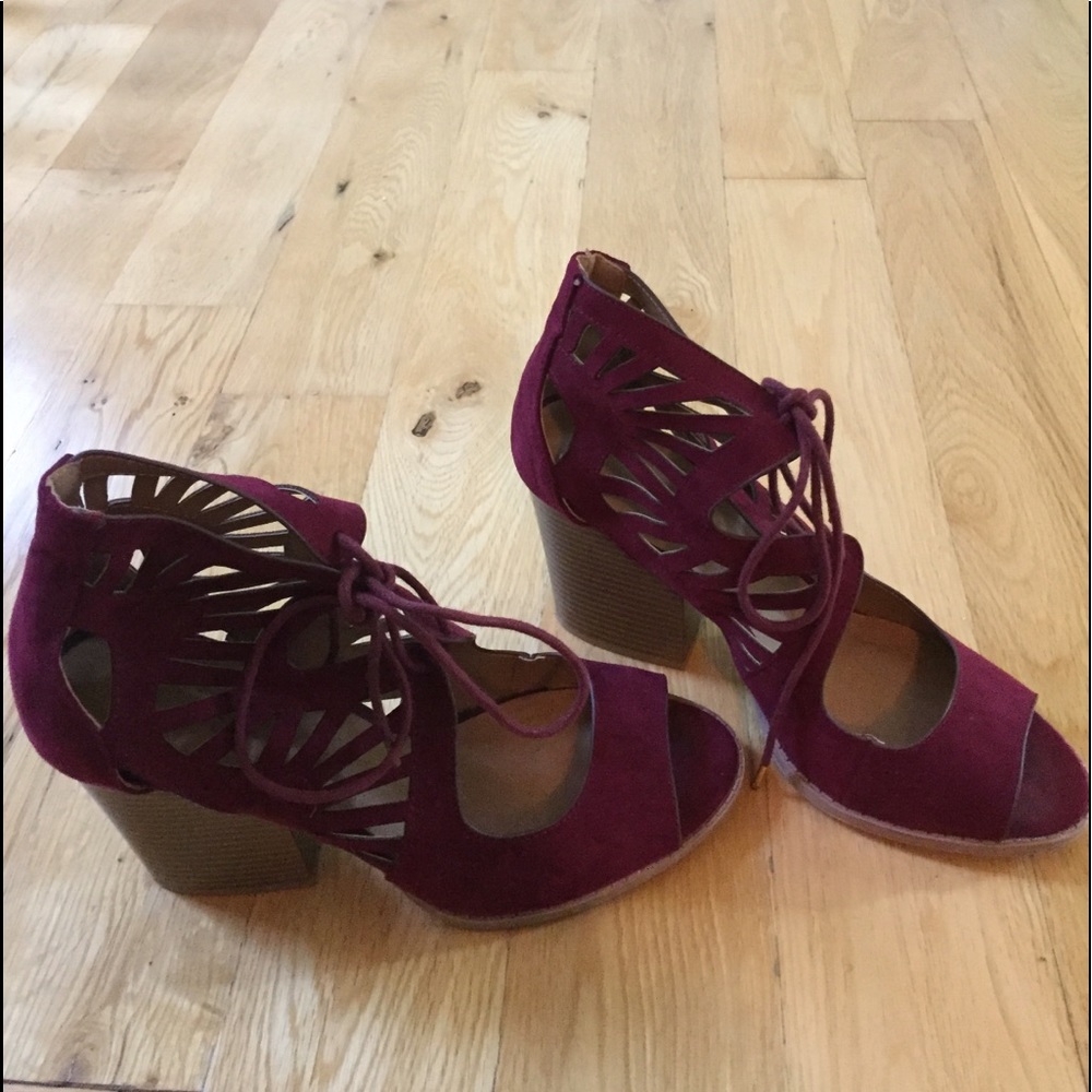 Red Cutout Heels
